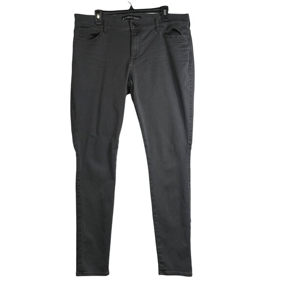 Express Jeans Extreme Stretch Legging Mia Mid Rise Gray Womens Size 14L - Picture 1 of 7